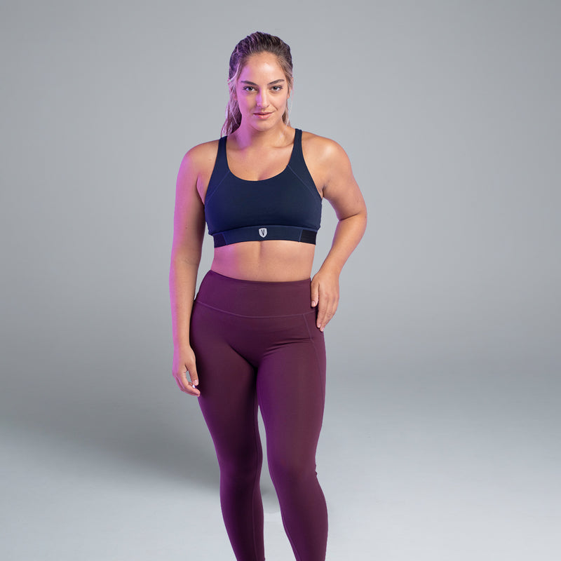 Valour Active Dash Crop Top - Ink