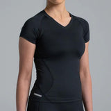 Valour Compression - Women's Black Short Sleeve Top