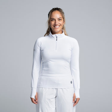 Valour Active Sprint Half Zip Top - White