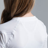 Valour Compression - Girls White Long Sleeve Top