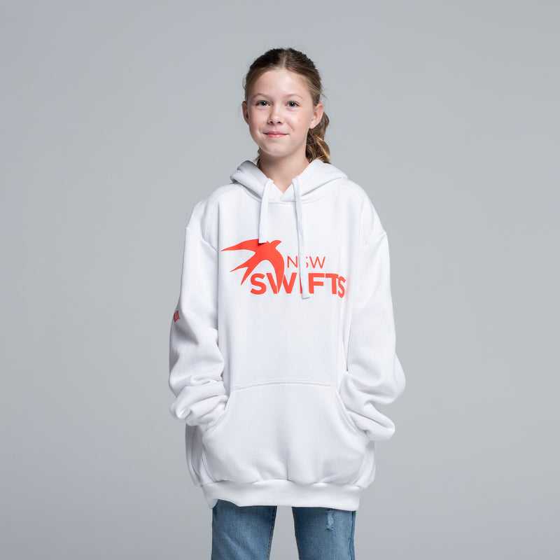 NSW Swifts Puff Print White Hoodie