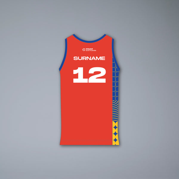 Volleyball SA AJVC Red Men's Playing Singlet - U21 & U23 Only
