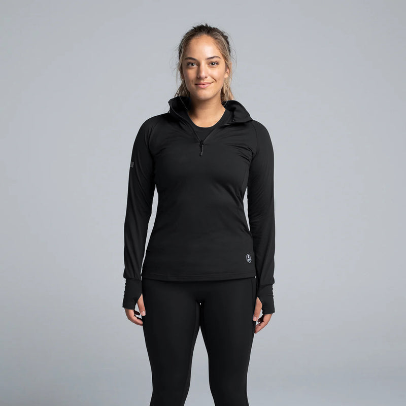 Valour Active Sprint Half Zip Top-Black