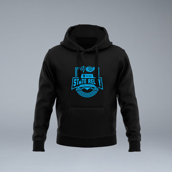 Valour State Relay Champ Black/Cyan Hoodie