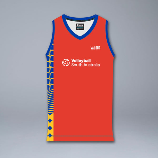 Volleyball SA AYBVC Men's Red Playing Singlet - Front