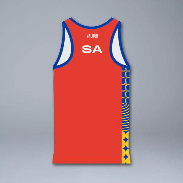 Volleyball SA AYBVC Men's Red Playing Singlet back