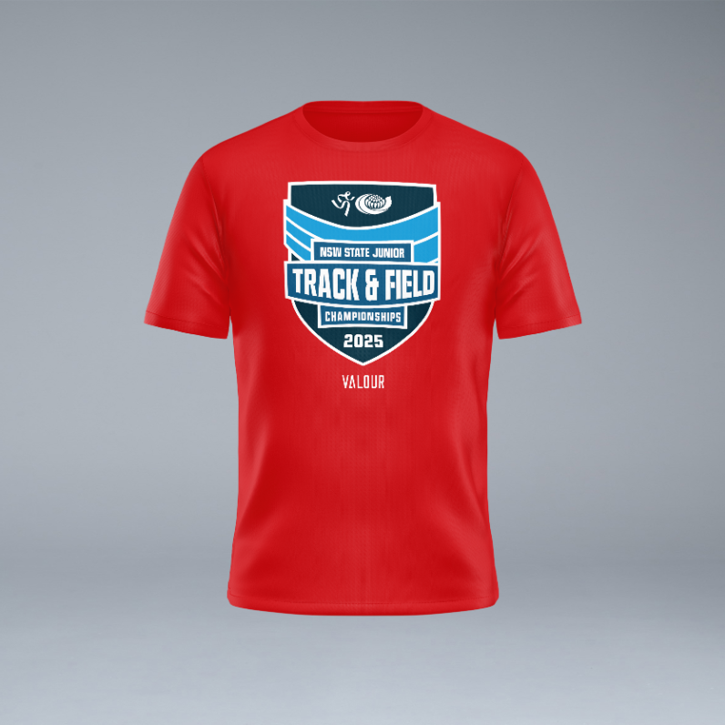 NSW State Junior Track and Field Championships Red Tee