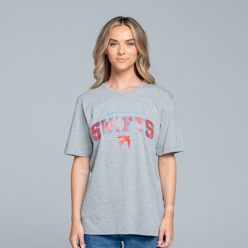NSW Swifts Retro Grey Marle Tee