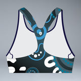 Volleyball NSW Indigenous Design Crop Top- Black