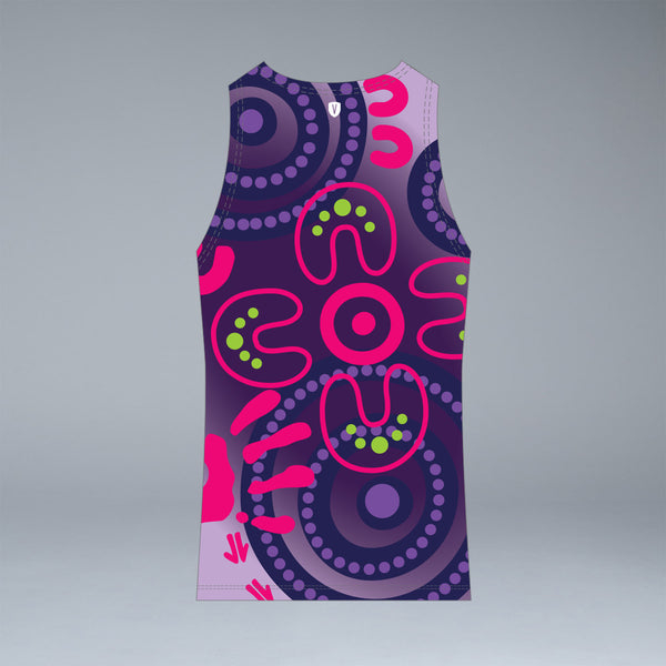 Volleyball NSW Women's Indigenous Design Singlet - Purple