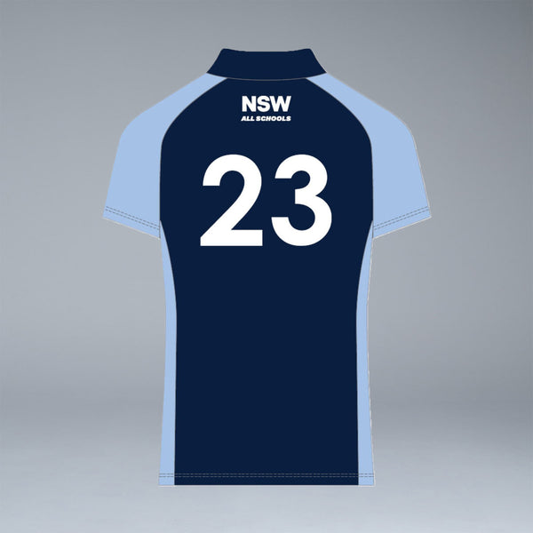 NSW All Schools Female Short Sleeve Navy Playing Polo