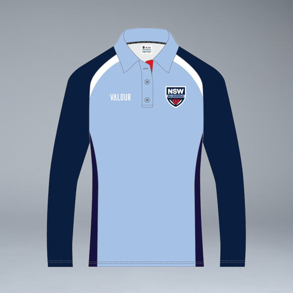 NSW All Schools Female Long Sleeve Sky Blue Playing Polo