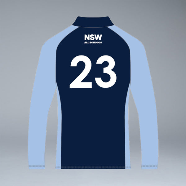 NSW All Schools Female Long Sleeve Navy Playing Polo