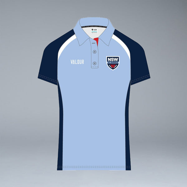 NSW All Schools Female Short Sleeve Sky Blue Playing Polo