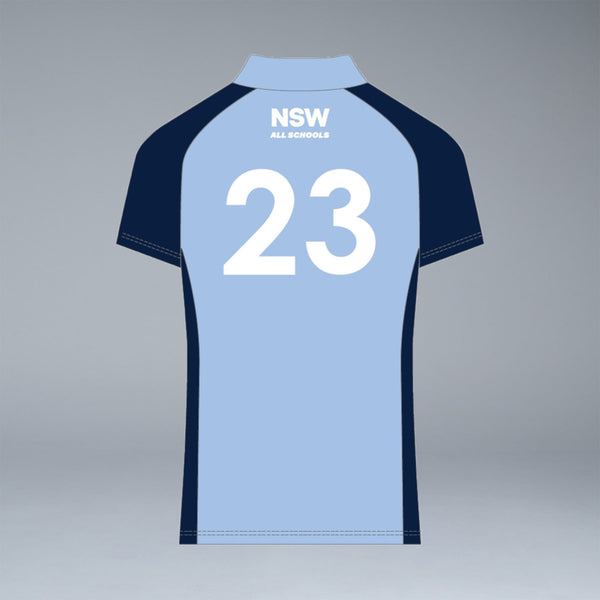 NSW All Schools Female Short Sleeve Sky Blue Playing Polo