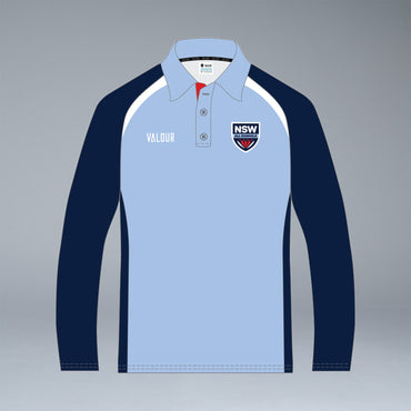 NSW All Schools Unisex Long Sleeve Sky Blue Playing Polo