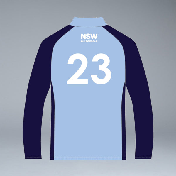 NSW All Schools Unisex Long Sleeve Sky Blue Playing Polo