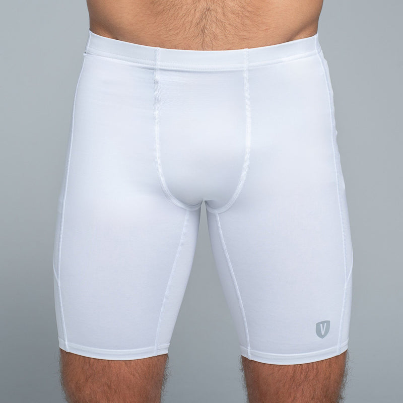 Valour Men's White Compression Shorts
