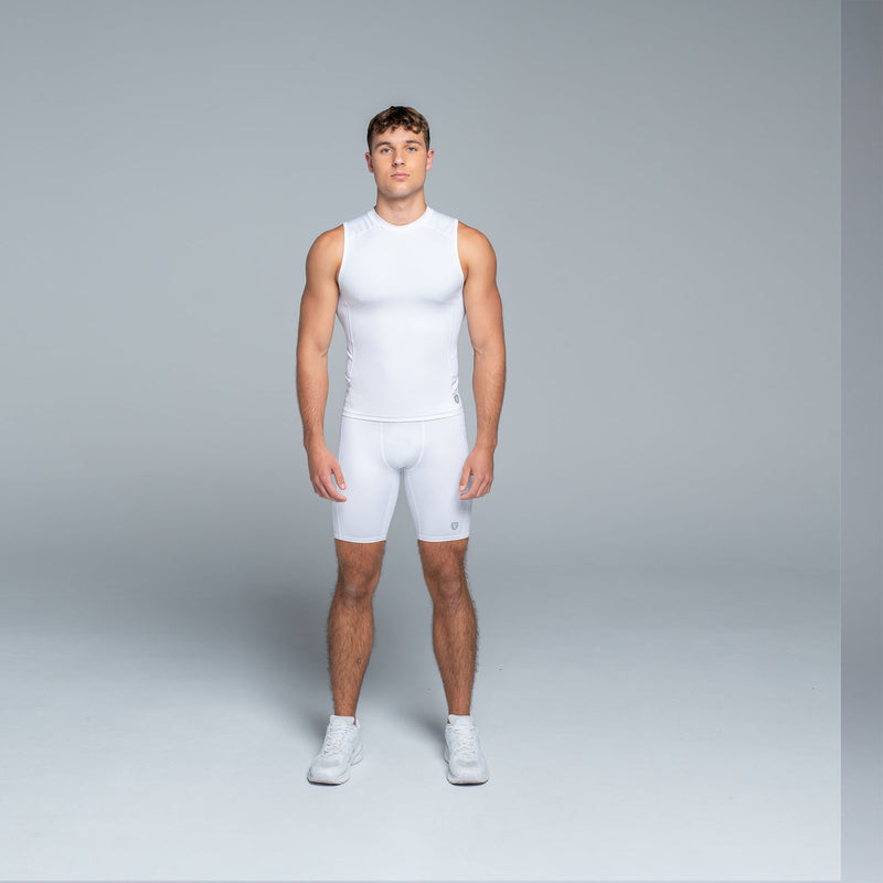 Valour Men's White Compression Shorts