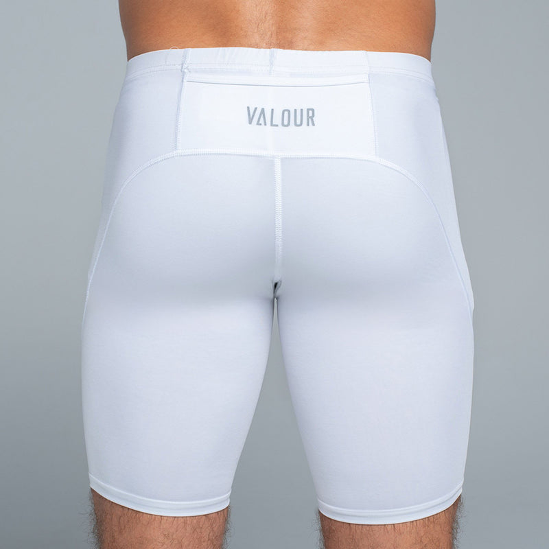 Valour Men's White Compression Shorts