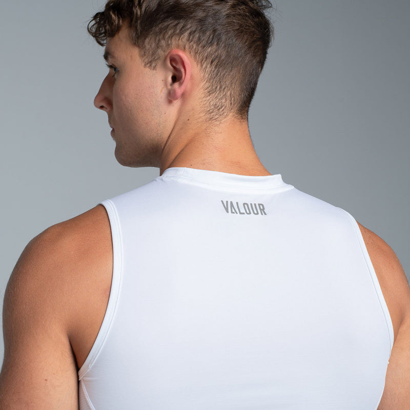 Valour Compression - Men's Ink Tank Top White