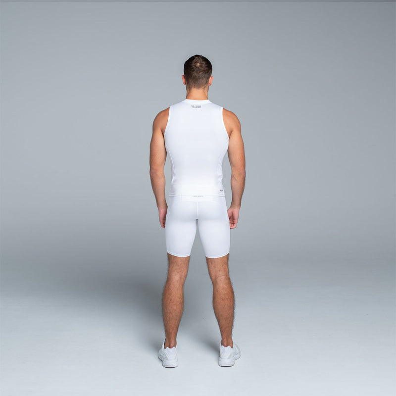 Valour Compression - Men's Ink Tank Top White