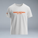 GIANTS Netball Puff Print White Tee