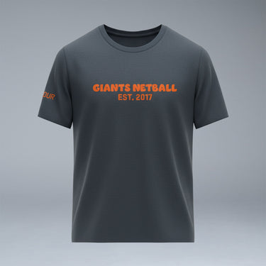 GIANTS Netball Puff Print Gunmetal Tee