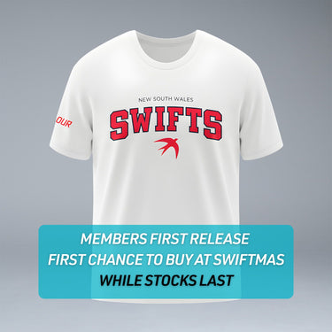 NSW Swifts Unisex White Retro Tee