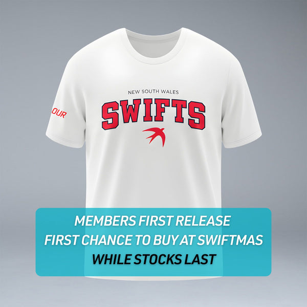 NSW Swifts Unisex White Retro Tee