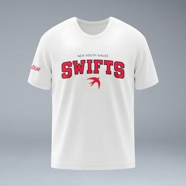 NSW Swifts Unisex White Retro Tee