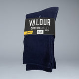 Valour Navy Cotton Sock - 3 Pack