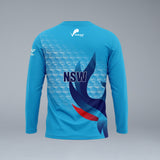 Volleyball NSW Unisex Long Sleeve State Tee - Sky