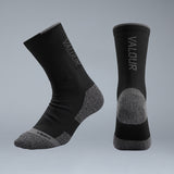 Valour Crew Knit Socks - Black