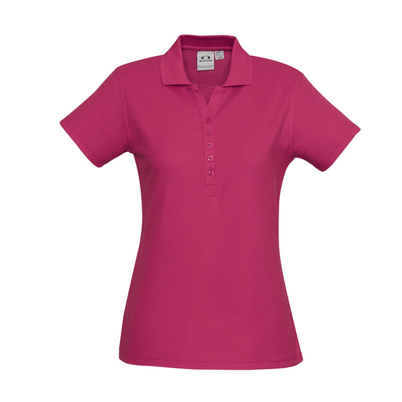The perfect classic polo for your ladies crew - the Biz Collection Ladies Crew Polo in Fuchsia