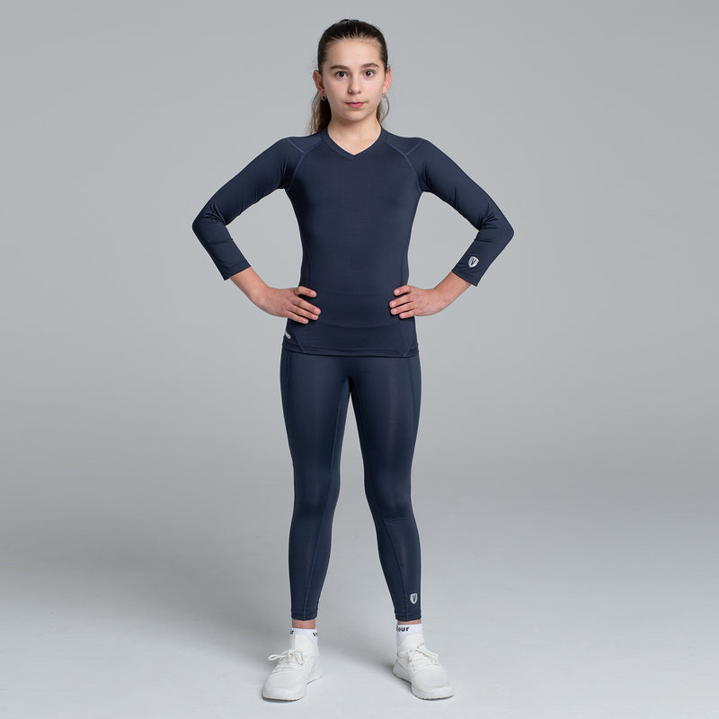 Valour Compression - Girls Long Ink Tights
