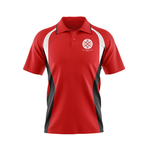 World Masters Hockey Sports Polo - Red