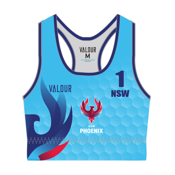 Volleyball NSW Phoenix Beach Crop Top - Sky