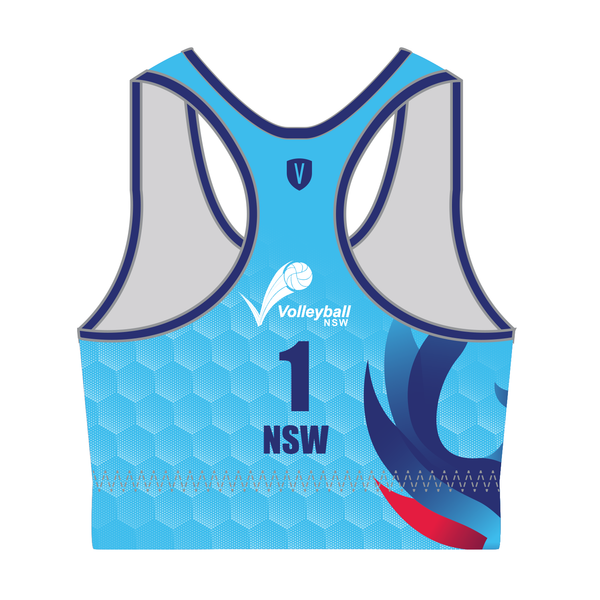 Volleyball NSW Phoenix Beach Crop Top - Sky