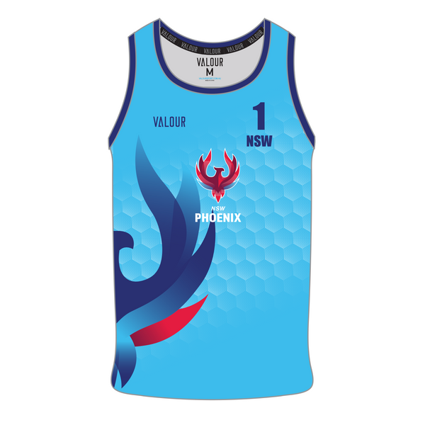 Volleyball NSW Phoenix Beach Singlet - Sky