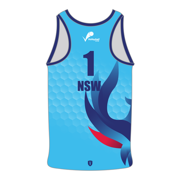 Volleyball NSW Phoenix Beach Singlet - Sky