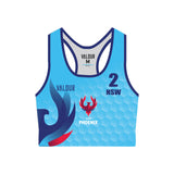 Volleyball NSW Phoenix Beach Crop Top - Sky