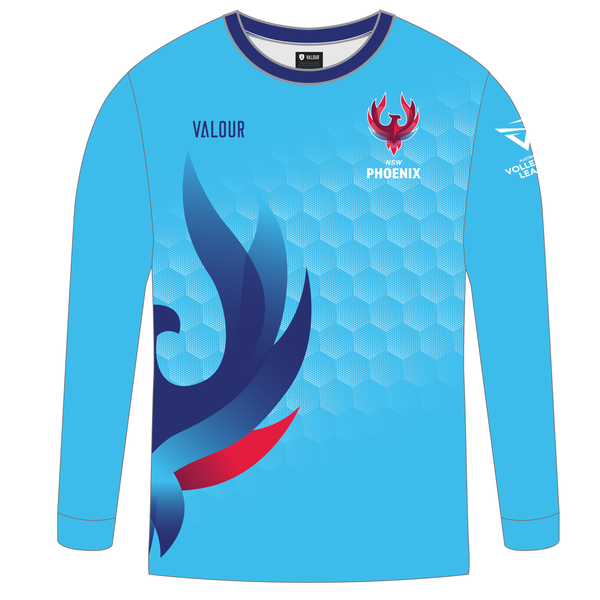 Volleyball NSW Unisex Long Sleeve State Tee - Sky