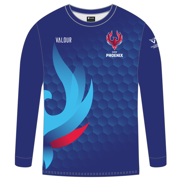 Volleyball NSW Unisex Long Sleeve State Tee - Navy