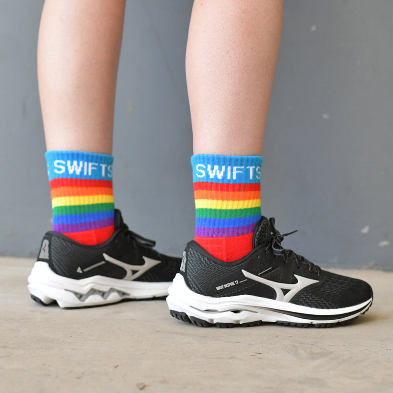NSW Swifts Pride Crew Sock - Twin pack